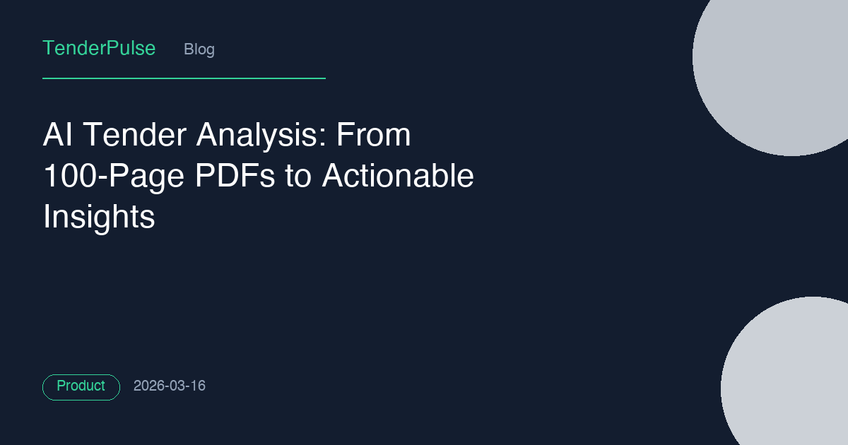 AI Tender Analysis: From 100-Page PDFs to Actionable Insights