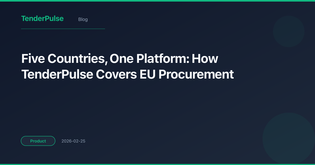 Five Countries, One Platform: EU Procurement